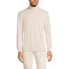 Lands’ End Men’s Super-T Cotton-Blend Turtleneck Shirt(Flax Heather)