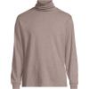 Lands’ End Men’s Super-T Cotton-Blend Turtleneck Shirt(Light Bark Heather)