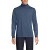 Lands’ End Men’s Super-T Cotton-Blend Turtleneck Shirt(Nightfall Blue)
