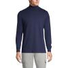 Lands’ End Men’s Super-T Cotton-Blend Turtleneck Shirt(Radiant Navy)