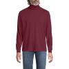 Lands’ End Men’s Super-T Cotton-Blend Turtleneck Shirt(Rich Burgundy Heather)