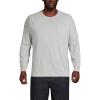 Lands’ End Men’s Super-T Long Sleeve T-Shirt with Pocket(Gray Heather)