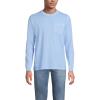 Lands’ End Men’s Super-T Long Sleeve T-Shirt with Pocket(Powder Blue Garment Dye)