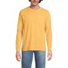 Lands’ End Men’s Super-T Long Sleeve T-Shirt with Pocket(Washed Mango Garment Dye)