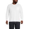 Lands’ End Men’s Super-T Long Sleeve T-Shirt with Pocket(White)