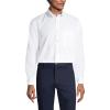 Lands’ End Men’s Tailored Fit No Iron Solid American-Grown Supima Cotton Oxford Dress Shirt(White)