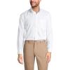 Lands’ End Men’s Tailored Fit No Iron Solid American-Grown Supima Cotton Pinpoint Buttondown Collar Dress Shirt(White)