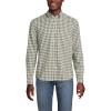 Lands’ End Men’s Traditional Fit Essential Lightweight Poplin Shirt(Olive Drab Gingham)