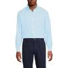 Lands’ End Men’s Traditional Fit Solid No Iron American-Grown Supima Oxford Dress Shirt(Blue/Limoncello Stripe)