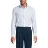Lands’ End Men’s Traditional Fit Solid No Iron American-Grown Supima Oxford Dress Shirt(Tourmaline/White Stripe)