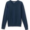 Lands’ End School Uniform Boys Cotton Modal Fine Gauge V-Neck Sweater(Classic Navy)