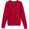 Lands’ End School Uniform Boys Cotton Modal Fine Gauge V-Neck Sweater(Red)