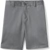 Lands’ End School Uniform Boys Plain Front Blend Chino Shorts(Arctic Gray)