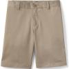 Lands’ End School Uniform Boys Plain Front Blend Chino Shorts(Khaki)