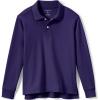 Lands’ End School Uniform Girls Long Sleeve Feminine Fit Interlock Polo Shirt(Deep Purple)
