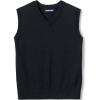 Lands’ End School Uniform Kids Cotton Modal Fine Gauge Sweater Vest(Black)