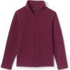 Lands’ End School Uniform Kids Lightweight Fleece Quarter Zip Pullover(Burgundy)