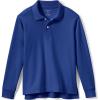 Lands’ End School Uniform Kids Long Sleeve Interlock Polo Shirt(Cobalt)