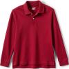 Lands’ End School Uniform Kids Long Sleeve Interlock Polo Shirt(Garnet)
