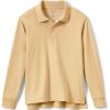 Lands’ End School Uniform Kids Long Sleeve Interlock Polo Shirt(Maize)