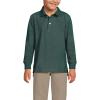 Lands’ End School Uniform Kids Long Sleeve Mesh Polo Shirt(Evergreen)