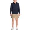 Lands’ End School Uniform Kids Long Sleeve Rapid Dry Polo Shirt(Classic Navy)