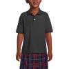 Lands’ End School Uniform Kids Short Sleeve Mesh Polo Shirt(Black)