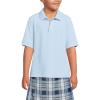 Lands’ End School Uniform Kids Short Sleeve Mesh Polo Shirt(Blue)