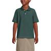 Lands’ End School Uniform Kids Short Sleeve Mesh Polo Shirt(Evergreen)