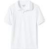 Lands’ End School Uniform Kids Short Sleeve Rapid Dry Polo Shirt(White)