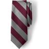 Lands’ End School Uniform Kids Stripe Pre Tied Tie(Burgundy/Feather Gray Stripe)