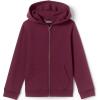 Lands’ End School Uniform Kids Zip Front Sweatshirt(Burgundy)