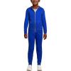 Lands’ End School Uniform Kids Zip Front Sweatshirt(Cobalt)