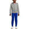 Lands’ End School Uniform Kids Zip Front Sweatshirt(Pewter Heather)