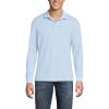 Lands’ End School Uniform Young Men’s Long Sleeve Mesh Polo Shirt(Blue)