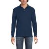 Lands’ End School Uniform Young Men’s Long Sleeve Mesh Polo Shirt(Classic Navy)