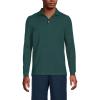 Lands’ End School Uniform Young Men’s Long Sleeve Mesh Polo Shirt(Evergreen)
