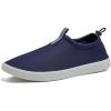 Lands’ End Slip On Water Shoes Men, Quick Dry Neoprene Sport Mens Water Shoes for Beach, Pool, or River with Drainage Holes, Navy Blue or Black, Size 7-15 Aqua Swim Shoes for Men(Deep Sea Navy)