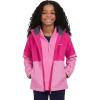Lands’ End Unisex Kids 3-in-1 Water Resistant Windbreaker and Zip-out Polar Fleece Jacket(Rose)