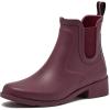 Lands’ End Waterproof Rain Boots for Women, Comfortable Ankle Chelsea Boots Women, Burgundy or Black Womens Rain Boots Size 6 to 11(Royal Burgundy)
