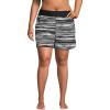Lands’ End Women’s 5″ Quick Dry Elastic Waist Board Shorts Swim Cover-up Shorts with Panty(Black/White Ombre)