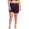 Lands’ End Women’s 5″ Quick Dry Elastic Waist Board Shorts Swim Cover-up Shorts with Panty(Blackberry)