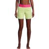 Lands’ End Women’s 5″ Quick Dry Elastic Waist Board Shorts Swim Cover-up Shorts with Panty(Lemon Lime/Hot Pink/Aqua Mix)