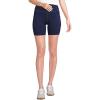 Lands’ End Women’s Active High Impact 7″ Pocket Bike Shorts(Deep Sea Navy)