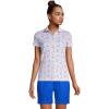 Lands’ End Women’s American-Grown Supima Cotton Polo Shirt(White Multi Stars)