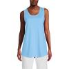 Lands’ End Women’s American-Grown Supima Cotton Tunic Tank Top(Bermuda Blue)