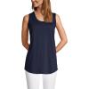 Lands’ End Women’s American-Grown Supima Cotton Tunic Tank Top(Radiant Navy)
