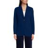 Lands’ End Women’s Brushed Ponte Traditional Blazer(Deep Sea Navy)