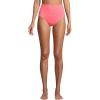 Lands’ End Women’s Chlorine Resistant Pinchless High Waisted Bikini Bottoms(Dark Coral)