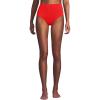 Lands’ End Women’s Chlorine Resistant Pinchless High Waisted Bikini Bottoms(Daylily Red)